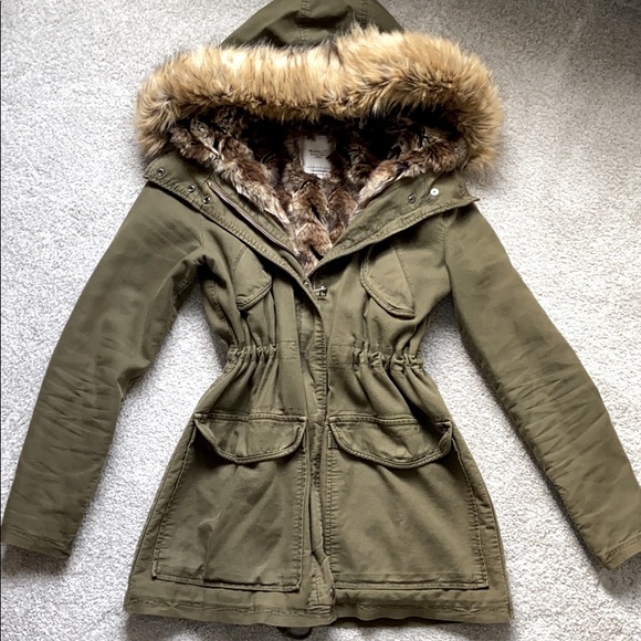 ZARA Faux Fur Lined Jacket - Picture 1 of 13